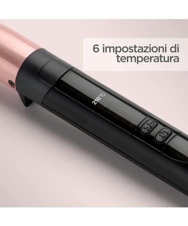 Babyliss Rose Quartz Conical Curling Iron C454E - 13-25mm Cone for Natural Curls & Beach Waves - Pink Black - International Shipping - Buy Online on GoSupps.com