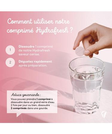 HydraFresh - Pastilles hydratation Effervescentes - Magn sium lectrolytes Calcium Vitamines C et B - Compl ment alimentaire nergie saveur Cerise - Sans Sucres - Fabriqu en France - Buy Online on GoSupps.com