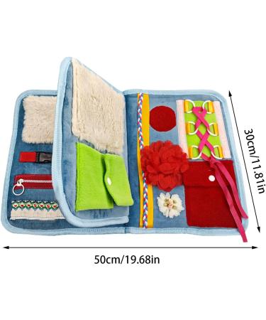 dementiia Blanket Versatile Fidget Book Elderly Loss Fidget Toy Sensory Activity Book Sensory Training Blanket Sensory Pad Blanket for Adults with dementiia alzheiimer's and Asperger's - Buy Online on GoSupps.com