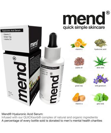 Hyaluronic Acid Face Serum for Men with QUICKsorb For 5x Faster Results & Vitamin C & E Vegan Registered & Certified Organic Anti Aging Face Serum for Men Huge 50ml Hyaluronic Acid Serum - Buy Online on GoSupps.com