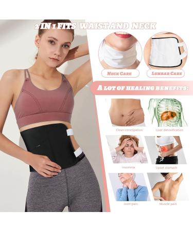 3-Piece Organic Cotton Castor Oil Pack for Liver Detox - Reusable Anti-Oil Adjustable Rubber Band - Buy Online on GoSupps.com