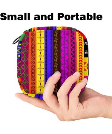 Portable Storage Bags for Women's Bandages & Menstrual Pads | Retro Multi-Colored Holder for School & Office - Buy Online on GoSupps.com