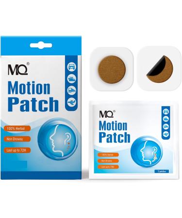 MQ Motion Sickness Patch Non Drowsy Sea Sickness Patches Behind Ear for Cruise Ship Travel Waterproof Car Sick Patches Fast Acting & Long Last 72H 40 Count (Pack of 2)