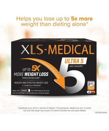 XLS-Medical Ultra 5 Weight Loss Capsules - 84 Capsules - Reduces Dietary Fat Absorption - 2 Week Supply - Buy Online on GoSupps.com