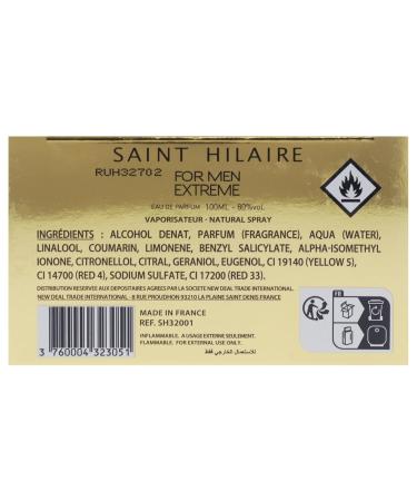 Saint Hilaire For Men Extreme for Men - 3.4 oz EDP Spray - Buy Online on GoSupps.com