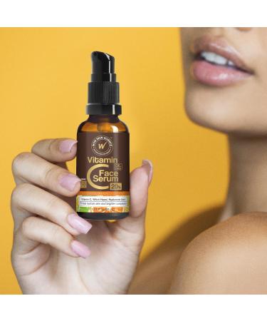 WOW Skin Science Vitamin C Serum with Hyaluronic Acid - Brightening Anti-Aging Facial Serum for Women & Men - Perfect for Dry Skin - 30ml - Buy Online on GoSupps.com
