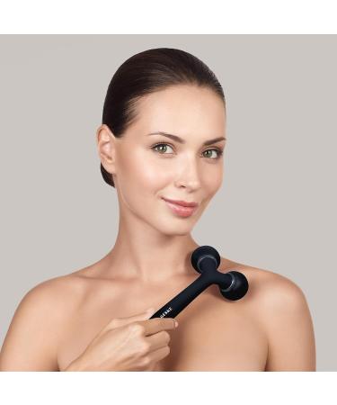 Geske SmartAppGuided Sonic Facial & Body Roller | 4-in-1 Dermaroller Device | Professional Facial Scooter for Face & Body Contouring | Black - Buy Online on GoSupps.com