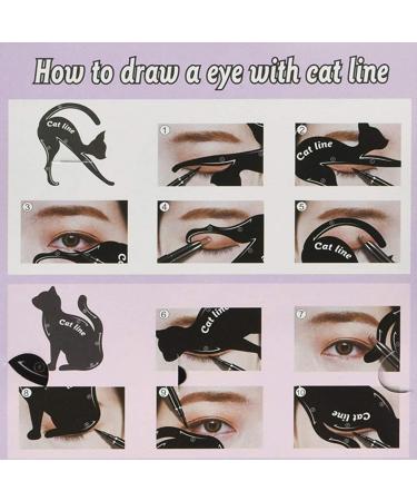 2Pcs Eyeliner Stencils Perfect Winged Tip Look Eyeshadow Guide Template Tool Eye Makeup Tool Easy to Use at Home Eyeshadow Guide Template - Buy Online on GoSupps.com