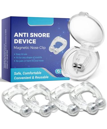 Snoring Nose Clip Nose Snore Stopper and Snoring Solution Effective Stop Snoring Device for a Better Sleep 4pcs Clear and Colorless