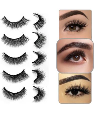 Reusable Self Adhesive Eyelashes Eyelashes Natural Look and No Glue or Eyeliner Needed False Lashes 2 Secs to Put on Gift for Women (5Pair-Mixed) - Buy Online on GoSupps.com