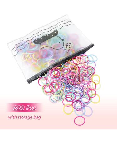 Qufiiry 320-Piece Colorful Hair Ties for Girls - 2mm Small Elastic Hair Bands & Ponytail Holders - Perfect Hair Accessories for Children - Buy Online on GoSupps.com