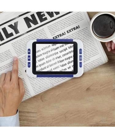 Portable Digital Magnifier Portable Video Magnifier 2x-32x Zoom 3.5" Electronic Reading Aid with Foldable Handle Freeze Multiple Color for Elderly in Reading Writing - Buy Online on GoSupps.com