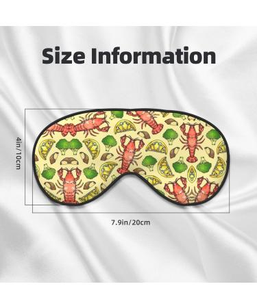 Lobster and Lemon Print Unisex Eye Mask | Soft Comfort Sleep Shade for Travel & Yoga - Buy Online on GoSupps.com