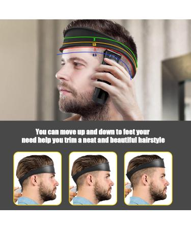Neckline Shave Template and Hair Trimming Guide Curved Silicone Hair Band Non-Slip Home Haircuts Silicone Home Haircuts Template for Symmetrical Hair Lines Blue - Buy Online on GoSupps.com