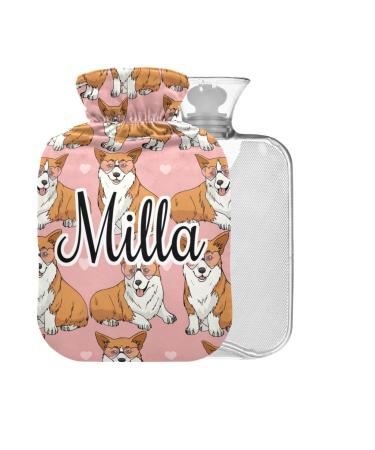 Corgi Hot Water Bottle with Cover 2L Large for Pain Relief Headache Neck and Shoulders 2L 08#