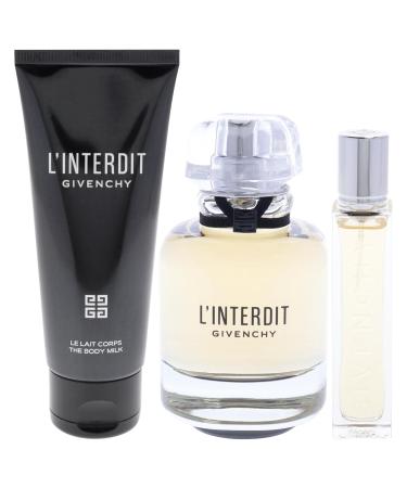 Givenchy LInterdit for Women - 3 Pc Gift Set 2.7oz EDP Spray 0.42oz EDP Spray 2.5oz Body Milk 5.62 Fl Oz (Pack of 1) - Buy Online on GoSupps.com