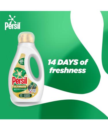 Persil Ultimate Active Clean Liquid Detergent our best odour-fighting for outstanding stain removal and 14 days of freshness 1.242 L (46 washes) - Buy Online on GoSupps.com