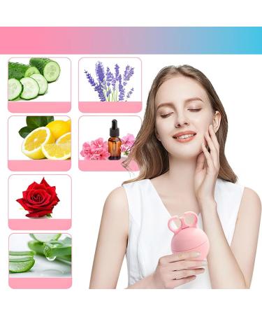 Silicone Face Ice Cream Shape Holder | Reusable Round Ice Ball for Face Massage | Summer Pink Beauty Tool for Women - Buy Online on GoSupps.com