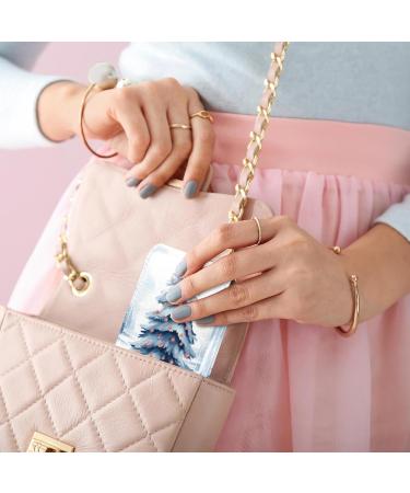 Travel Lipstick Organizer Case | Portable Makeup Bag with Mirror | Winter Landscape Design - Buy Online on GoSupps.com