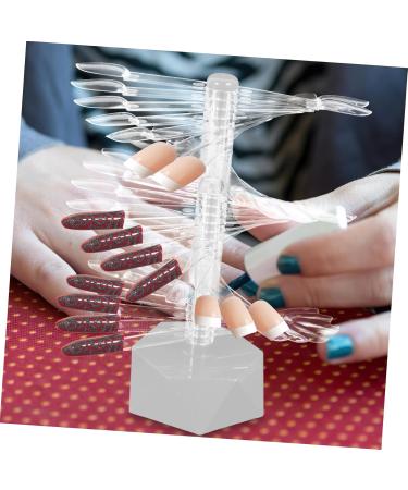 POPETPOP nail practice display stand spiral nail display stand nail display stand holder nail practice stand nail tips practice holder nail art stands bracket Acrylic manicure 6.2x6.2cm Grey - Buy Online on GoSupps.com