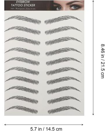 Balacoo 10pcs Imitation Eco Eyebrow Sticker Stickers Fake Eyebrows Transfer Black Women Beauty Eyebrows 3d - Buy Online on GoSupps.com