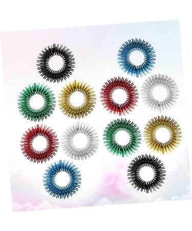 Beavorty 12-Pack Spiky Finger Massage Rings | Stress Reduction & Acupressure Toys for Decompression | International Shipping - Buy Online on GoSupps.com
