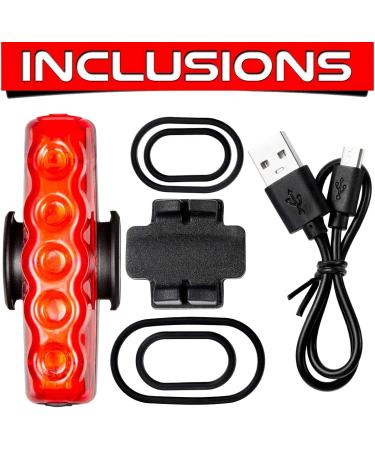 Keywell USB Rechargeable Bike Tail Light | Super Bright LED Rear Light for Cycling Safety | Water Resistant - Buy Online on GoSupps.com
