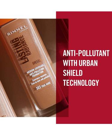 Rimmel Lasting Radiance Medium Coverage Anti Pollution Foundation SPF 25 350 Honey - 30 ml (Upgrade from Rimmel Wake Me Up Foundation) - Buy Online on GoSupps.com