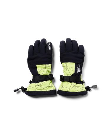 Spyder OVERWEB GLOVES Boys Lime Ice L