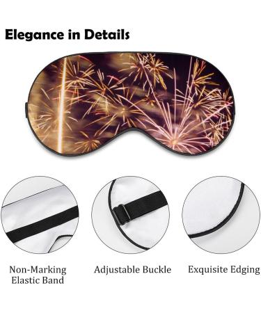 Fireworks Bloom Sleep Mask - Adjustable Strap, Blocks Light for Night Travel - Men & Women - Buy Online on GoSupps.com