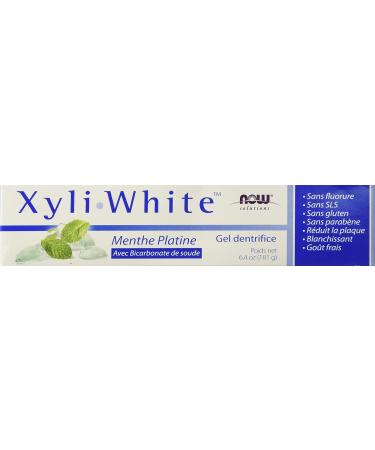 Now Foods Xyliwhite Baking Soda Toothpaste Platinum Mint 6.4-Ounces - Pack of 4 | Natural Whitening Toothpaste - Buy Online on GoSupps.com