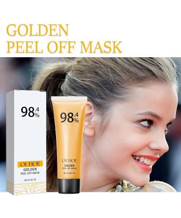 Gold Peel Off Mask - 98.4% Gold Foil Anti-Wrinkle Facial Mask for Moisturizing Blackhead Removal & Pore Cleanser (1pc) - International Shipping Available - Buy Online on GoSupps.com