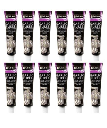 Pack of 12 - Garlic Puree - A Rich Creamy Garlic Paste - Great for Any Recipe - Ready to use Essential Ingredient - Add Flavour of Fresh Garlic to Dishes - 100% Natural Ingredients Vegan Friendly