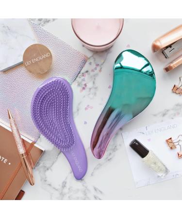 Lily England Vegan Detangle Hair Brush - For Curly, Straight, Dry & Wet Hair - Kids, Women, Toddlers - 1 Count - Buy Online on GoSupps.com