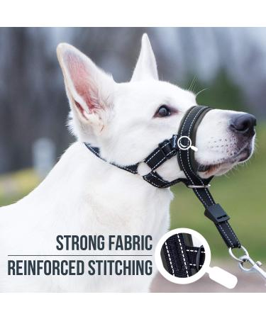 Goodboy Dog Halver with Service Belt - Padded Leash Halter for All Dog Sizes - Stops Pulling & Includes Training Instructions - Size 2 - Black - Buy Online on GoSupps.com