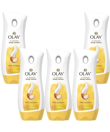 OLAY Ultra Moisture In-Shower Body Lotion with Shea Butter 15.20 oz (Pack of 5) - Hydrating Body Lotion with Shea Butter - 15.2 Fl Oz - Buy Online on GoSupps.com