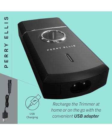 Perry Ellis Men's Travel Electric Shaver - USB Rechargeable Foil Shaver & Beard Trimmer IPX4 Water-Resistant 150-Minute Battery Life - Buy Online on GoSupps.com