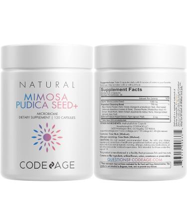 Codeage Organic Mimosa Pudica Seed Capsules - All-in-One Sensitive Plant Supplement (2 Pack) - Buy Online on GoSupps.com