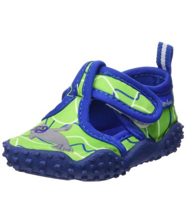 Playshoes Unisex-Kids Aqua Shoes Robbe 18/19 EU Blue Green