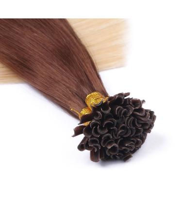 Shop High-Quality Keratin Bonding Hair Extensions - Ombre #4/60 70cm 50 Strands 100% Remy Hair - U-Tip by Novon Hair Extensions - Buy Online on GoSupps.com
