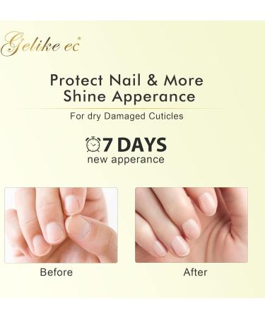 Organic Gelike EC Cuticle Nail Oil 15ml with Vitamin B & E for Nail Care Repair and Growth - Vanilla Scented Moisturizing Treatment - Buy Online on GoSupps.com