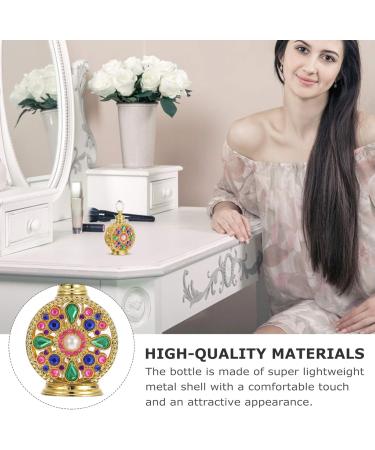 LEUYA Vintage Perfume Dropper Bottles - 12ml Diamond Crystal Portable Refillable Glass Bottle for Perfume & Essential Oils | Ideal Travel Accessory - Buy Online on GoSupps.com