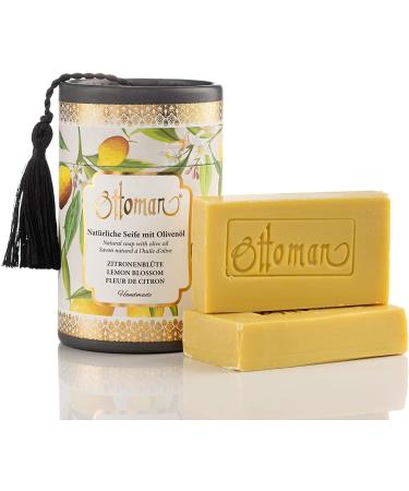  Cristalray Set of 2 Natural Handmade Ottoman Soap with Olive Oil in a Cylindrical Box Lemon Blossom 2 Pieces 75g - Buy Online on GoSupps.com