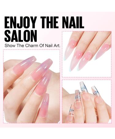 Tomicca 2 Colors Acrylic Gel for Nails - Clear & Rosa Set | Quick Extender Polygel for Long-Lasting & Natural Gelnails | 2x15g for Beginners & Salon Professionals - Buy Online on GoSupps.com