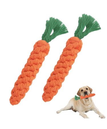Zeaying 2 pieces of carrot dog toys Puppy Carrow Seil Toys braided chicken stuff for puppies hunter toys made of braided rope dog toys for small medium -sized puppies - Buy Online on GoSupps.com