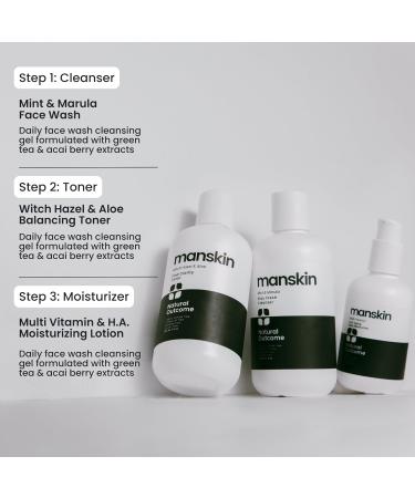 Men's Skin Face Wash - Mint & Marula Refreshing Cleansing Gel | Sulfate-Free 8 oz | International Shipping - Buy Online on GoSupps.com