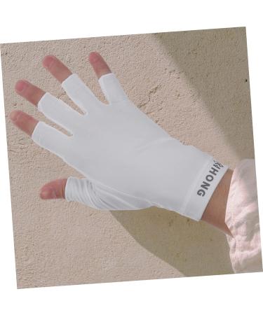 Beaupretty 3 Pairs Uv Gloves Nail Art Fingerless Gloves Cooling Gloves Girls Womens Gloves Summer Beach Gloves Outdoor Gloves Nail Gloves Nail Gel Women's Point Fingers Dryer Fabric White - Buy Online on GoSupps.com