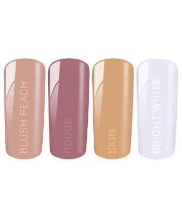 Poly Tube Set Dark Babyboomer - Bright White Blush Peach Skin & Rouge (4 x 30g) | International Shipping  - Buy Online on GoSupps.com