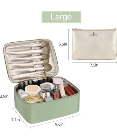 Pocmimut Green Makeup Bag for Women - Large Cosmetic Travel Toiletry Bag for Girls - Buy Online on GoSupps.com