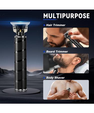 Ufree Hair Trimmer - Cordless Beard Men's Grooming Kit with Guide Combs - Electric T Blade Shaver for Zero Gap Bald Outline Edging (BLACK) - Buy Online on GoSupps.com